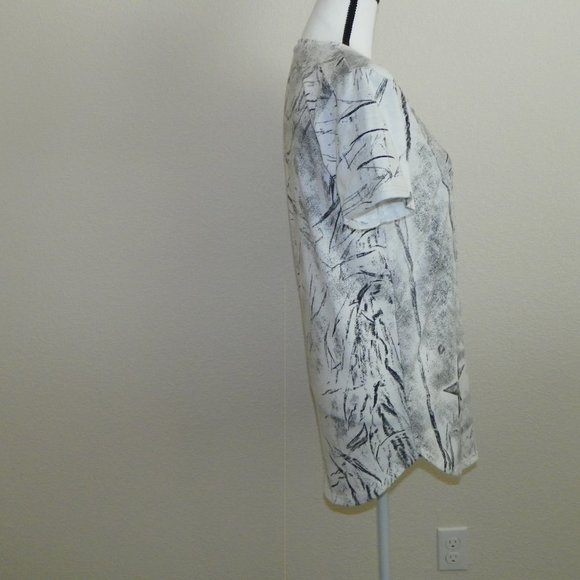 Partisan White Graffiti Shirt Men S - Picture 2 of 6